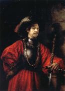 REMBRANDT Harmenszoon van Rijn Portrait of a Man in Military Costume oil painting artist